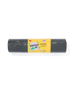 huisvuilzakken met trekband 60L - 12 stuks