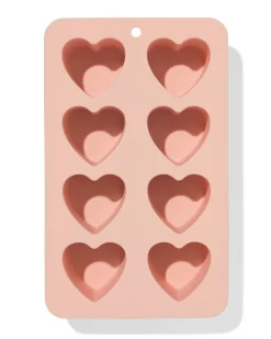 ijsklontenmaker 18x11x4cm hartjes roze