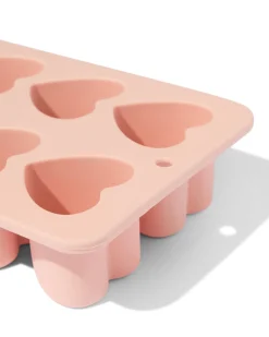 ijsklontenmaker 18x11x4cm hartjes roze