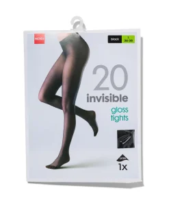 invisible panty gloss 20 denier zwart