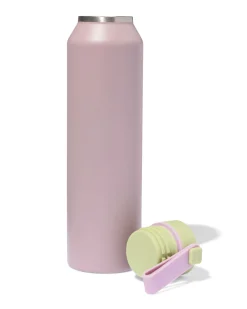 isoleerfles 500ml rvs donkerroze