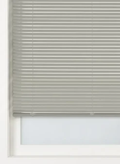 jaloezie aluminium zijdeglans 25mm middengrijs - HEMA