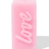kaars 12.5cm 'love' roze