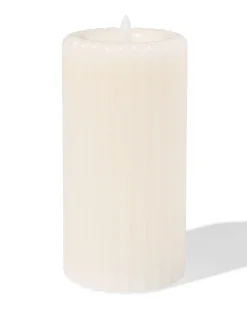 kaars LED ribbel ivoor