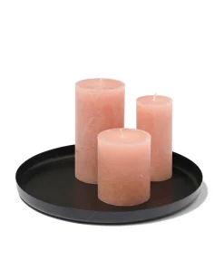 kaarsonderzetter - Ø 25 cm - zwart