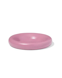 kaarsonderzetter ⌀20cm keramiek roze