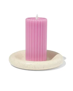 kaarsonderzetter ⌀20cm keramiek wit