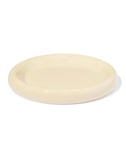 kaarsonderzetter ⌀20cm metaal crème
