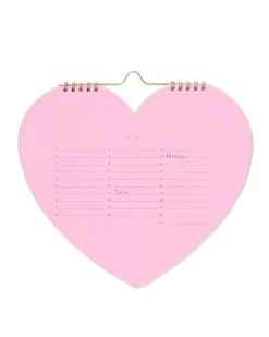 kalender 23x26cm hartje roze