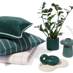 kandelaar M glas groen
