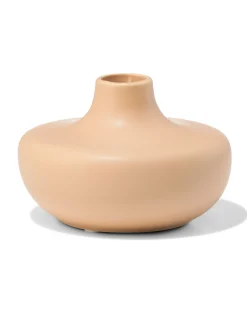 kandelaar 10.8x7.5cm keramiek bruin