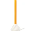 kandelaar 9.2x9cm keramiek twist crème