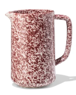 karaf 1.4L aardewerk spikkel rood