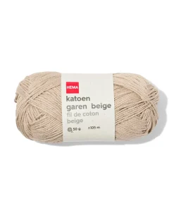 katoen garen 50g 105m beige