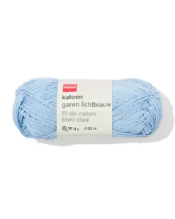 katoen garen 50g 105m lichtblauw