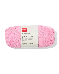 katoen garen 50g 105m roze