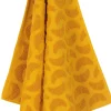keukendoek - 50 x 50 - katoen - okergeel croissant