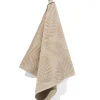 keukendoek 50x50 katoen bladeren zand