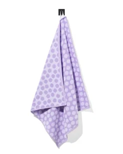 keukendoek 50x50 katoen lila met stippen