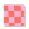 keukendoek 50x50cm katoen ruiten roze