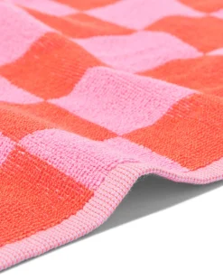 keukendoek 50x50cm katoen ruiten roze