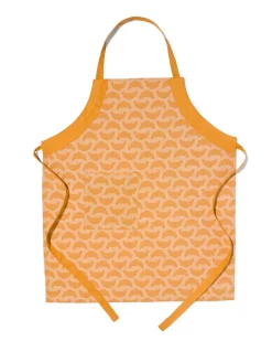 keukenschort - chambray katoen - okergeel croissant