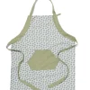 keukenschort met stippen chambray katoen