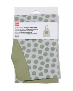keukenschort met stippen chambray katoen