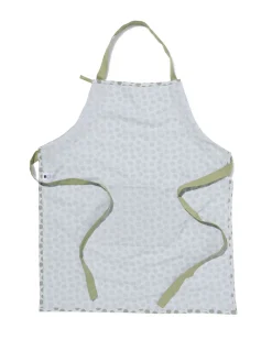 keukenschort met stippen chambray katoen