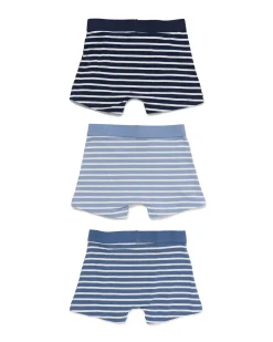 kinder boxers stretch katoen - 3 stuks blauw