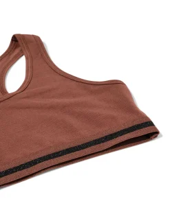 kinder crop tops luipaard - 2 stuks bruin