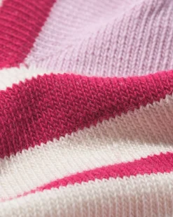 kinder enkelsokken strepen - 5 paar roze