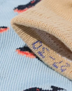 kinder enkelsokken zeedieren - 5 paar beige