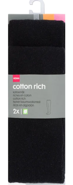 kinder maillots met katoen - 2 stuks zwart