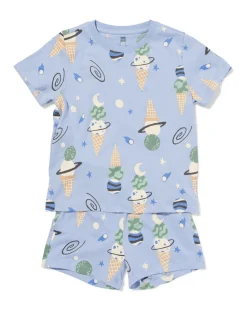 kinder shortama ijsjes lichtblauw