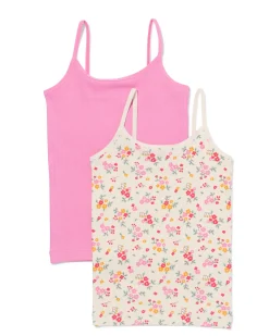 kinder singlet rib - 2 stuks multicolor