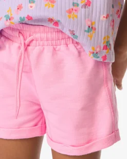 kinder sweatshort comfy fit roze