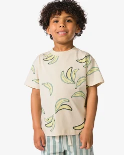 kinder T-shirt banaan ecru