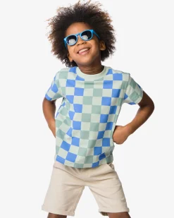 kinder T-shirt blokken groen