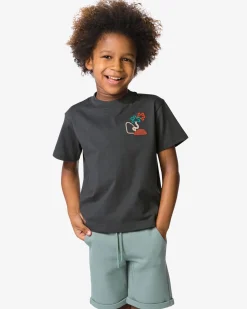 kinder T-shirt bomen donkergrijs