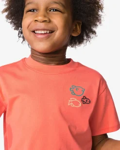 kinder T-shirt dieren koraal