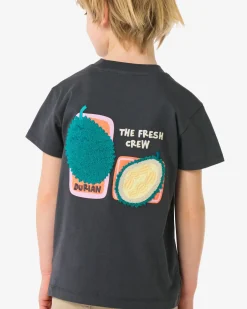 kinder T-shirt fruit donkergrijs