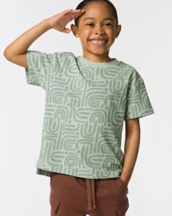 kinder T-shirt grafisch ecru