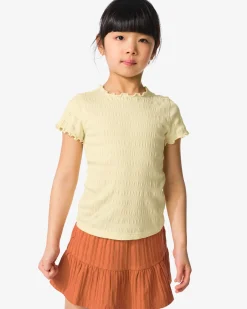 kinder T-shirt lichtgeel