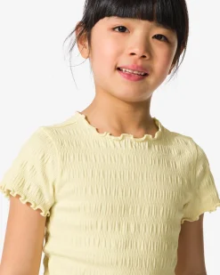 kinder T-shirt lichtgeel