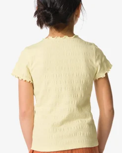 kinder T-shirt lichtgeel