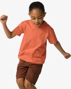 kinder T-shirt palm bruin