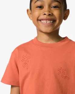 kinder T-shirt palm bruin