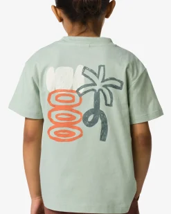 kinder T-shirt palm groen