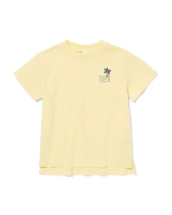 kinder T-shirt palm lichtgeel